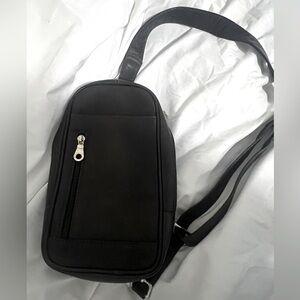 Leather Handbag, Tactical Bag, Sling, Crossbody,- dark brown -